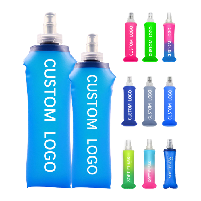 Custom promotional items sports water bottles and hydration gear used by athletes during marathons and outdoor tournaments