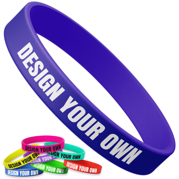 Custom promotional items silicone and sweat sports wristbands used as event giveaways for charity runs and tournaments