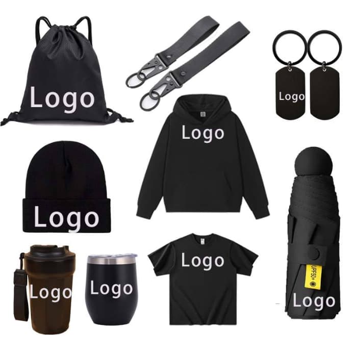 Promotion Gifts for T-Shirts employee appreciation apparel kits with custom t-shirt hoodie and beanie set
